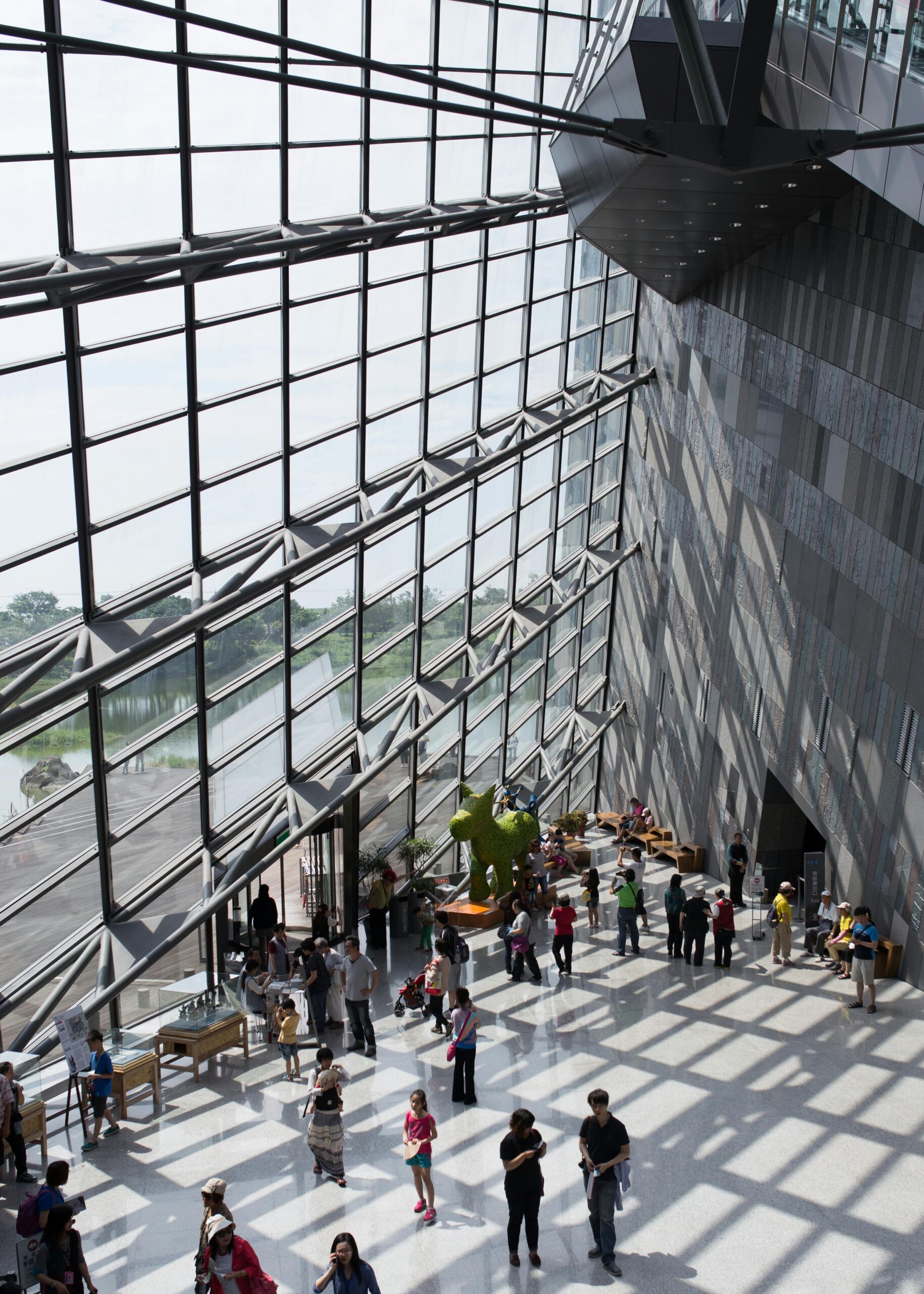 Aerial view of a corporate building