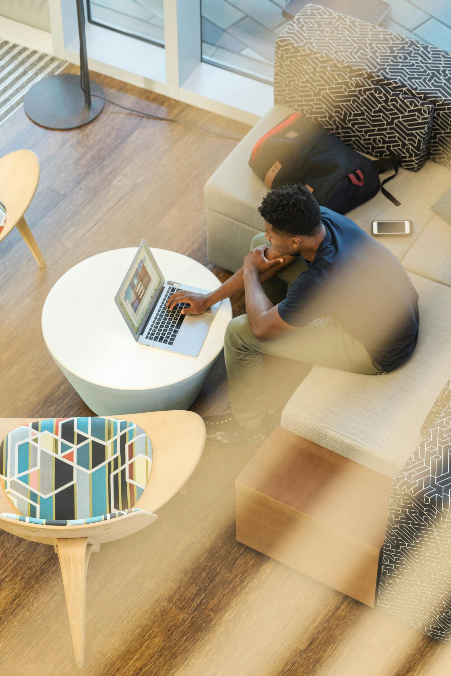 Man working in a coworking office